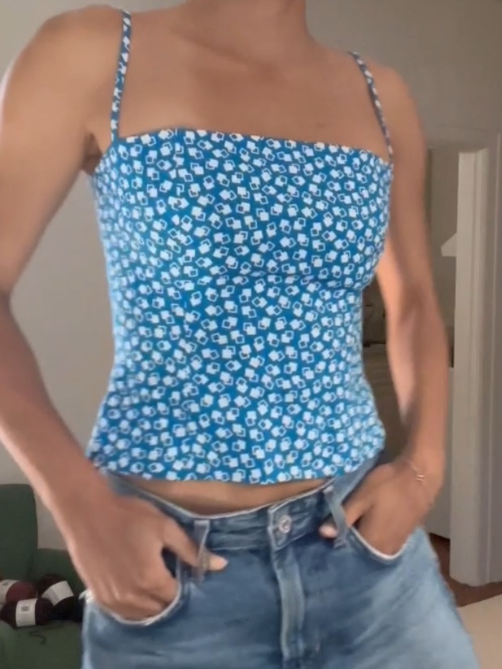 Reformation Linen Square-Neck Cami